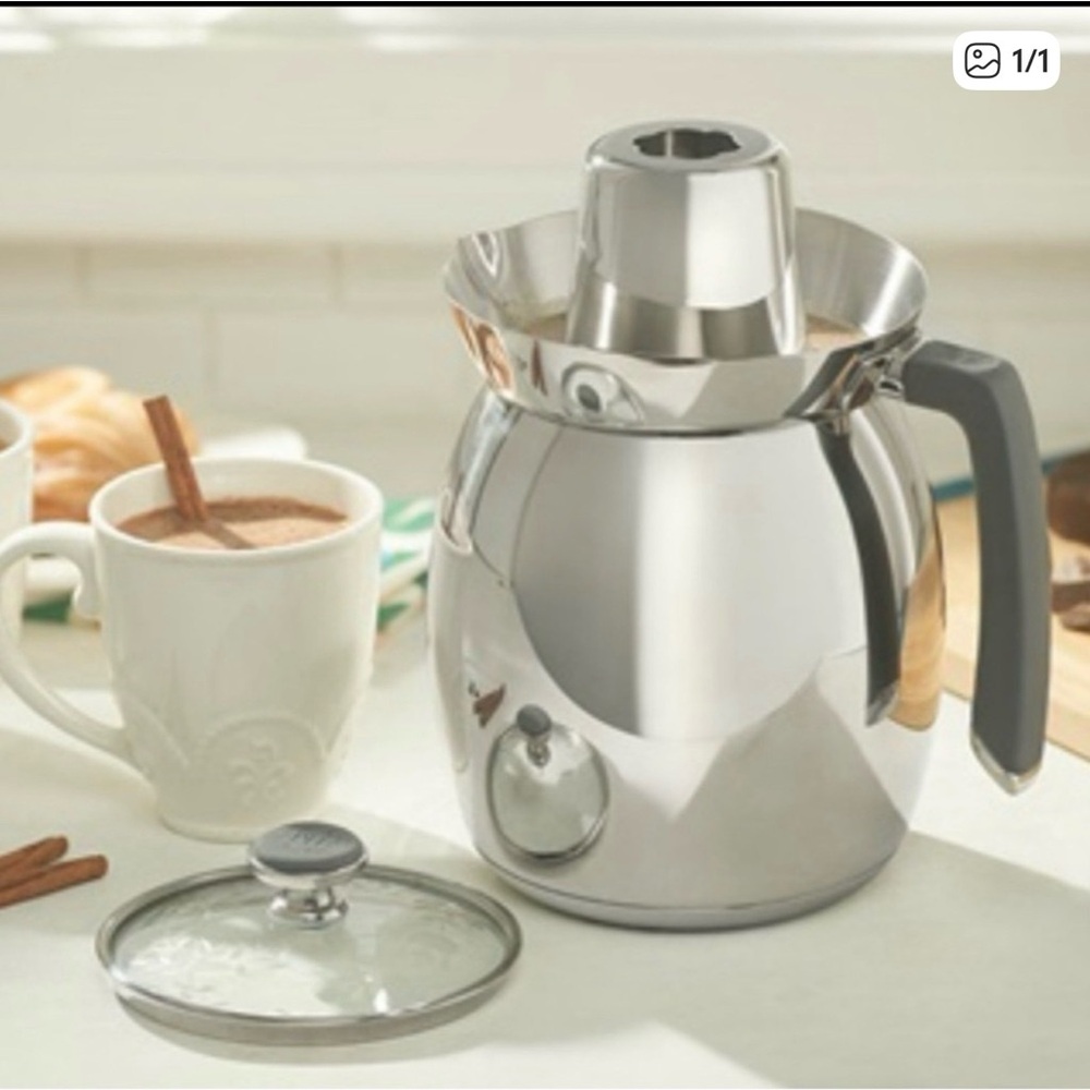 Princess House Silver Coffee Percolator with Black Handle